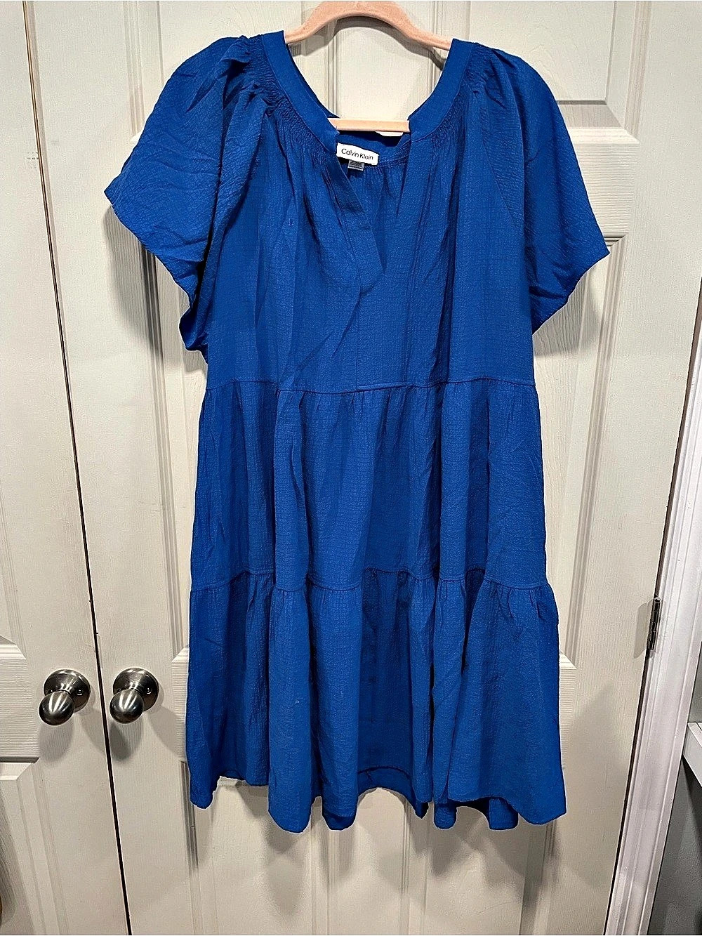 Calvin Klein Tiered Dress Blue Size 20w